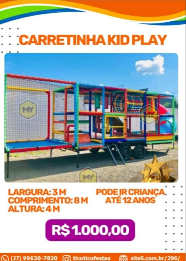 Aluguel de Carretinha Kid Play